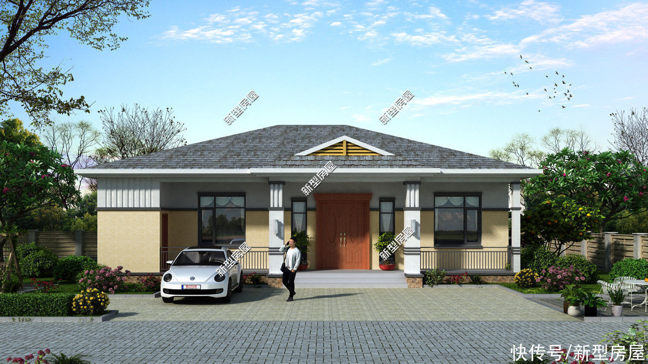 图纸|10套一层农村别墅图纸，第6套建的人最多，最后一套颜值最高