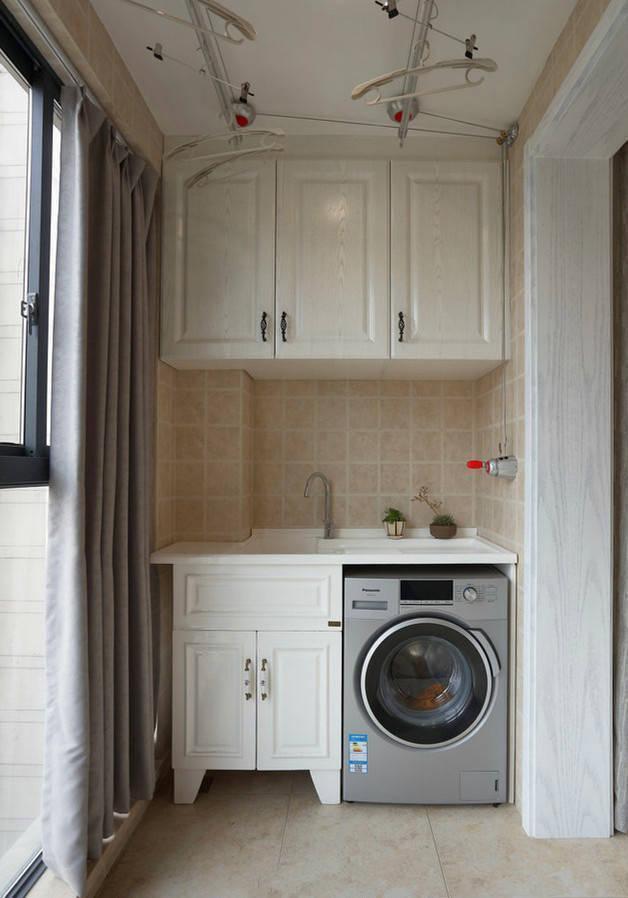 实用|阳台这样设计，洗衣机摆放整洁实用，不占用空间，适合大小户型