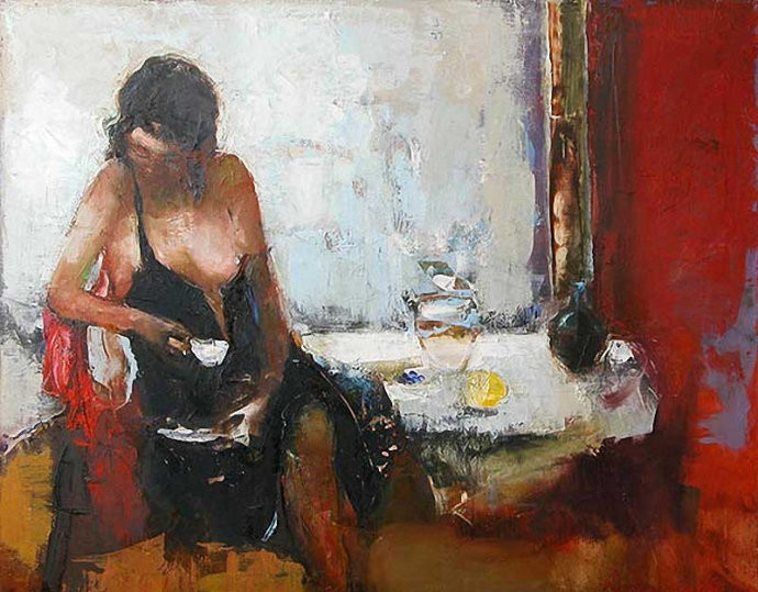 谢尔盖$乌克兰画家谢尔盖 瑞斯里什柯的油画,别有风味!