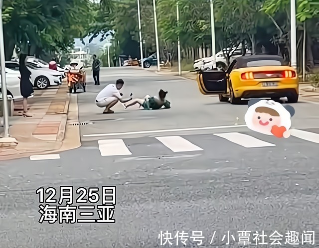 |一女子躺在路上拍段子,还张开双腿手叉腰撒娇,车到身后都不知道