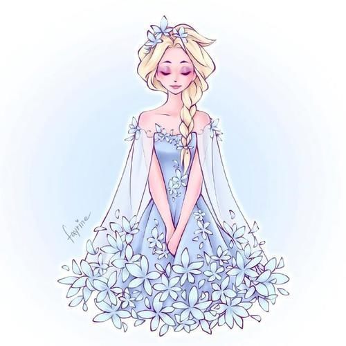 艾莎女王|穿鲜花裙的迪士尼公主,茉莉公主温柔唯美,艾莎女王仙气满满