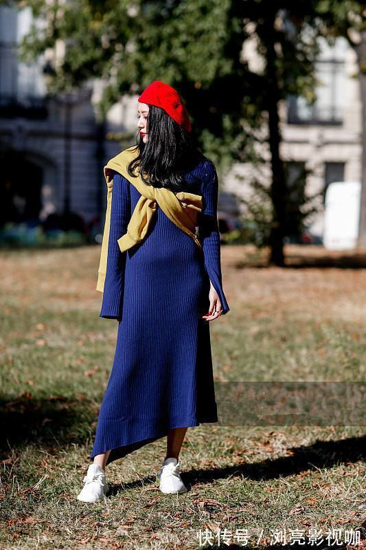 格纹贝雷帽 贝雷帽是小脸专属不,脸大的女生戴照样时髦,秋冬让你美上天