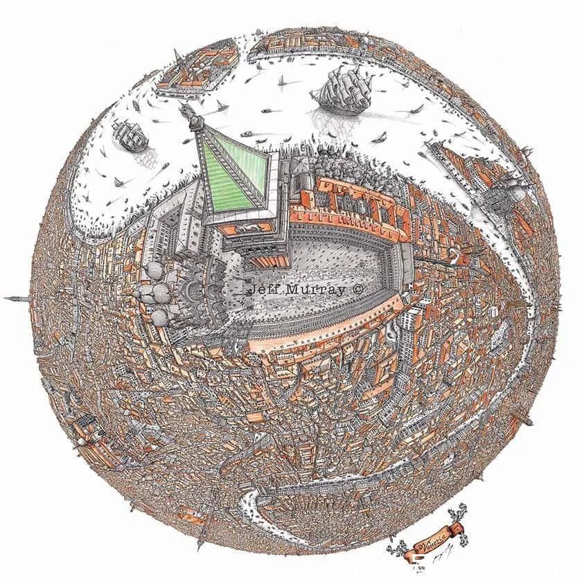 中国文化$英国小伙用针管笔画出了最美中国地图,独一无二的中国风