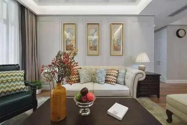 户型|朋友家的118㎡美式三居室，户型玄关和大电视柜太好看实用啦