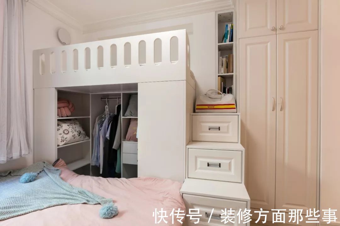 上下吊柜|60平旧房改造,颜值超高,主卧双层榻榻米设计,太实用了!