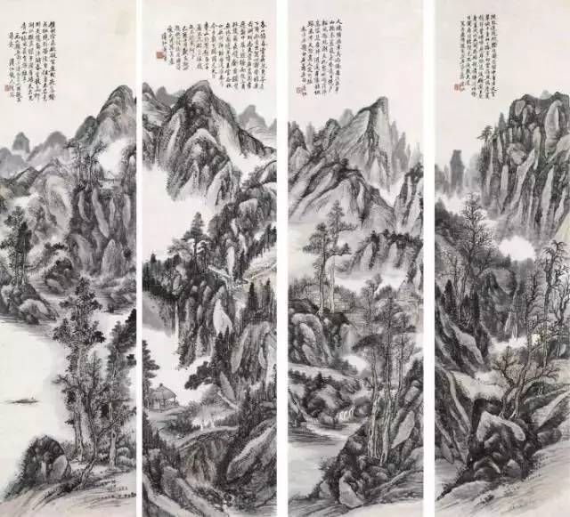 黄山汤口@黄宾虹山水画60幅，浑厚华滋，意境深邃，赏心悦目