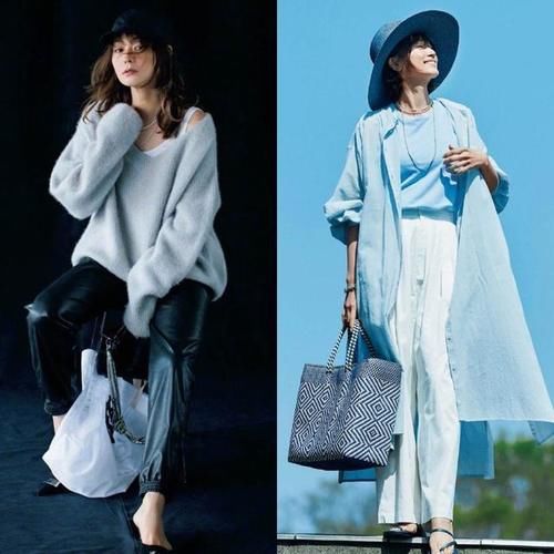 气质|秋天要多穿“灰蓝色”，6个配色方案，把它的“优雅气质”穿出来