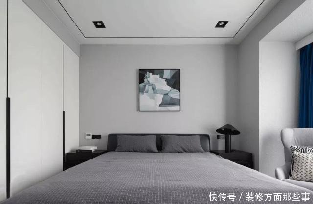 卫生间|143平现代风设计,卧室大面积浅灰色调营造静谧安逸的睡眠氛围