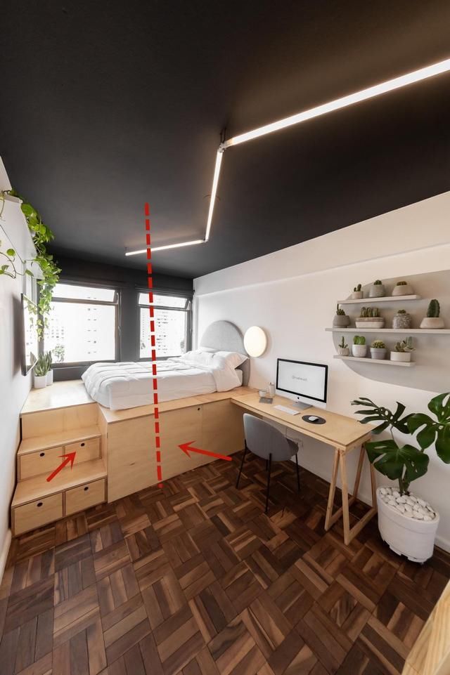 小户型|阶梯式榻榻米,单挑收纳能力,就已经甩普通榻榻米好几条街了