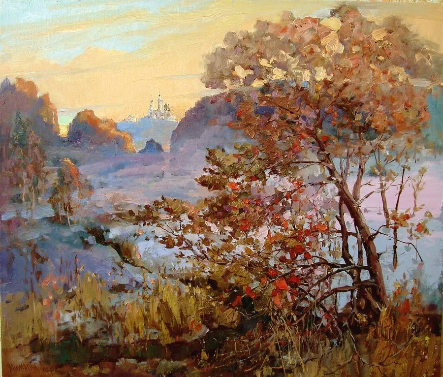 米沙金!俄罗斯画家米沙金的风景油画,美的不要不要的!