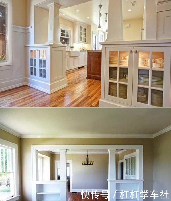 收纳|玄关砌堵隔断,上面掏空做窗洞采光好,下面还能装收纳,简直完美!