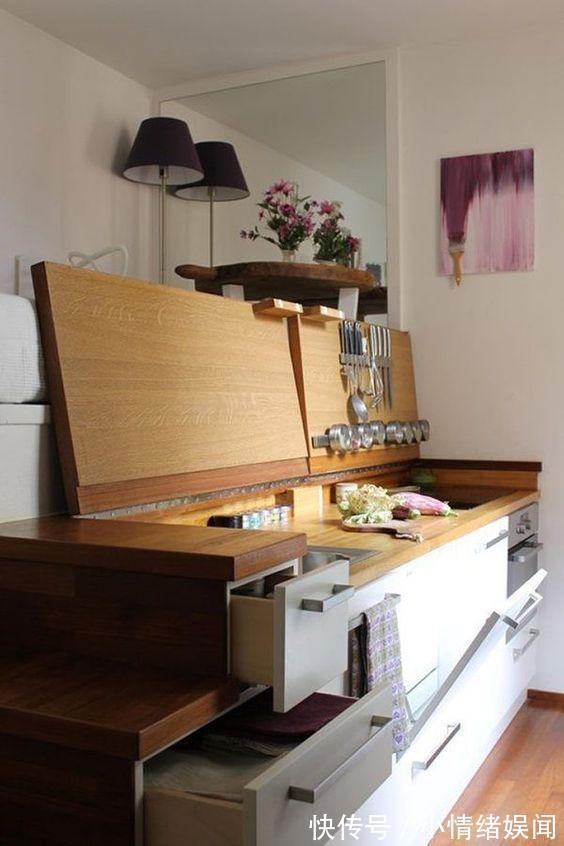 杠杠滴|灶台加个盖,厨房一秒变清爽,这个我要学回家,掀开还能收纳刀具