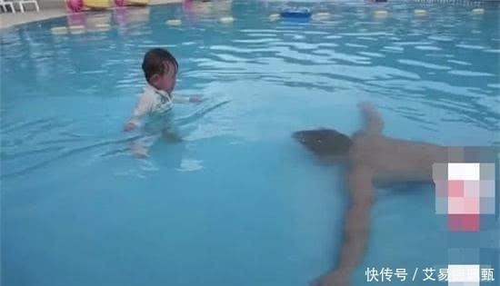 爸爸|走路不稳宝宝看到爸爸溺水，下面的举动惊人！孩子没白养