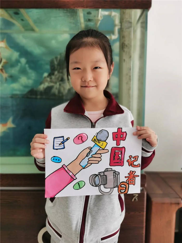 历城区@记者节，历城区孩子们画幅画儿送给最美的您！