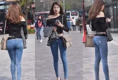大长腿 牛仔裤轻松展现女性的美,塑造性感身材,果然微胖身材才是极品