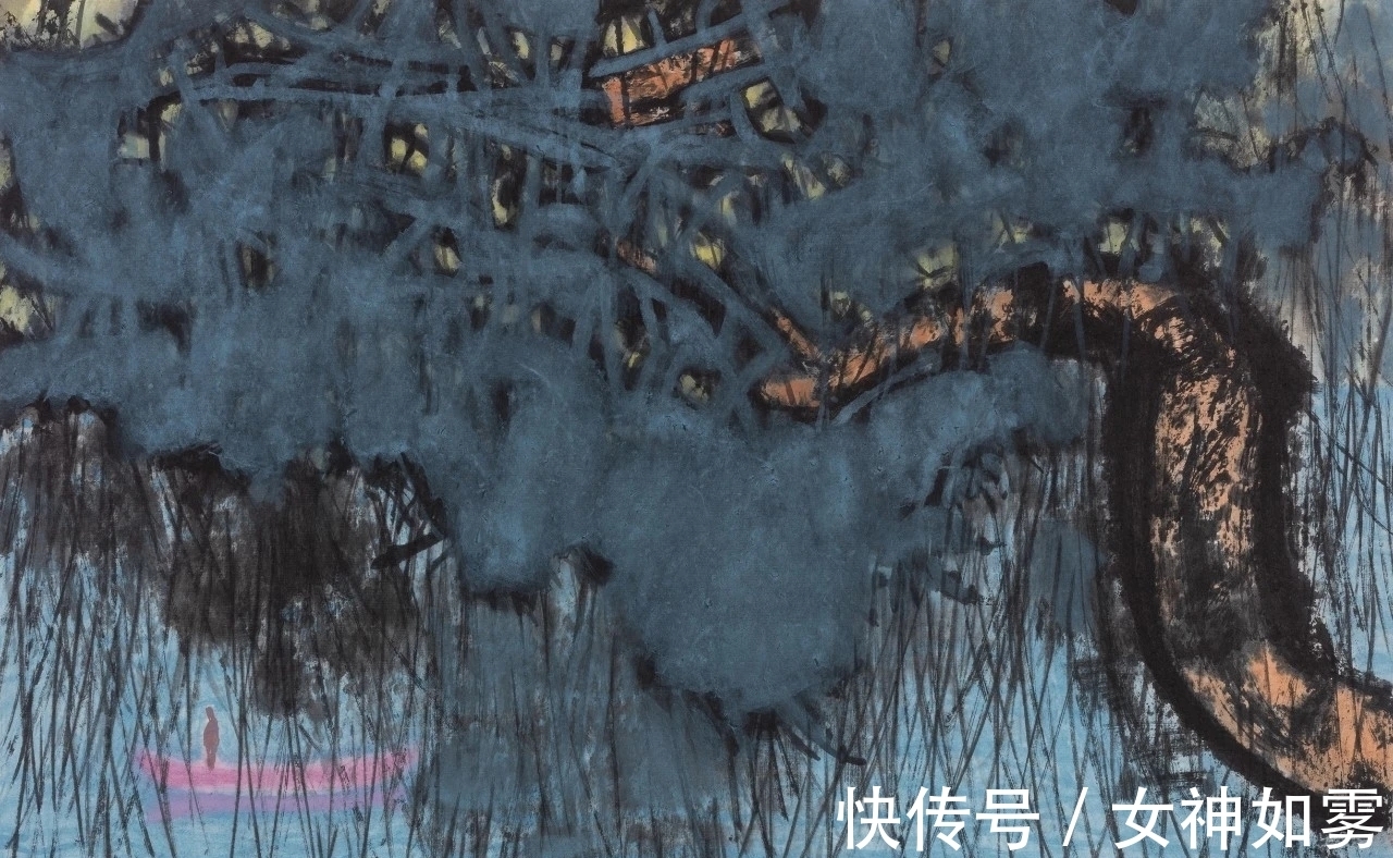 中国画$曹鑫中国画|有意渲染一种神秘而幽深的气氛