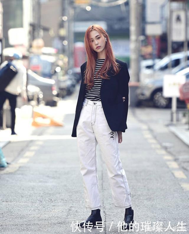 韩国女生真会穿，各种西装时髦帅气，简单易学，论会穿就服她们