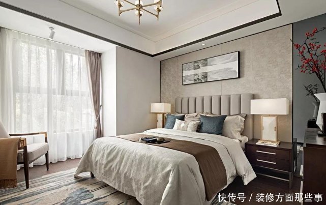 新中式|143平新中式四居室,大面积落地窗,自然风光尽收眼底