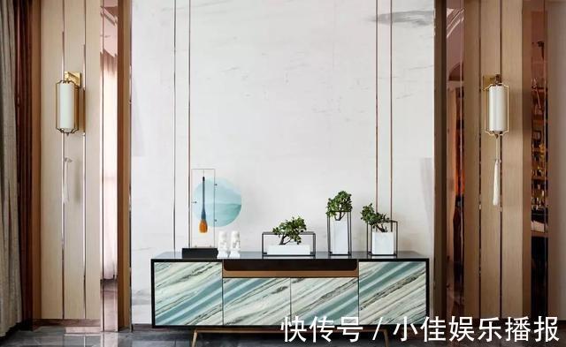 背景墙|168平米四居室，新中式混搭风格轻奢时尚，诗意高端堪称典范