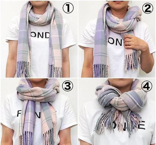 披肩长围巾的时尚卷法！冬天活跃的范本披肩搭配
