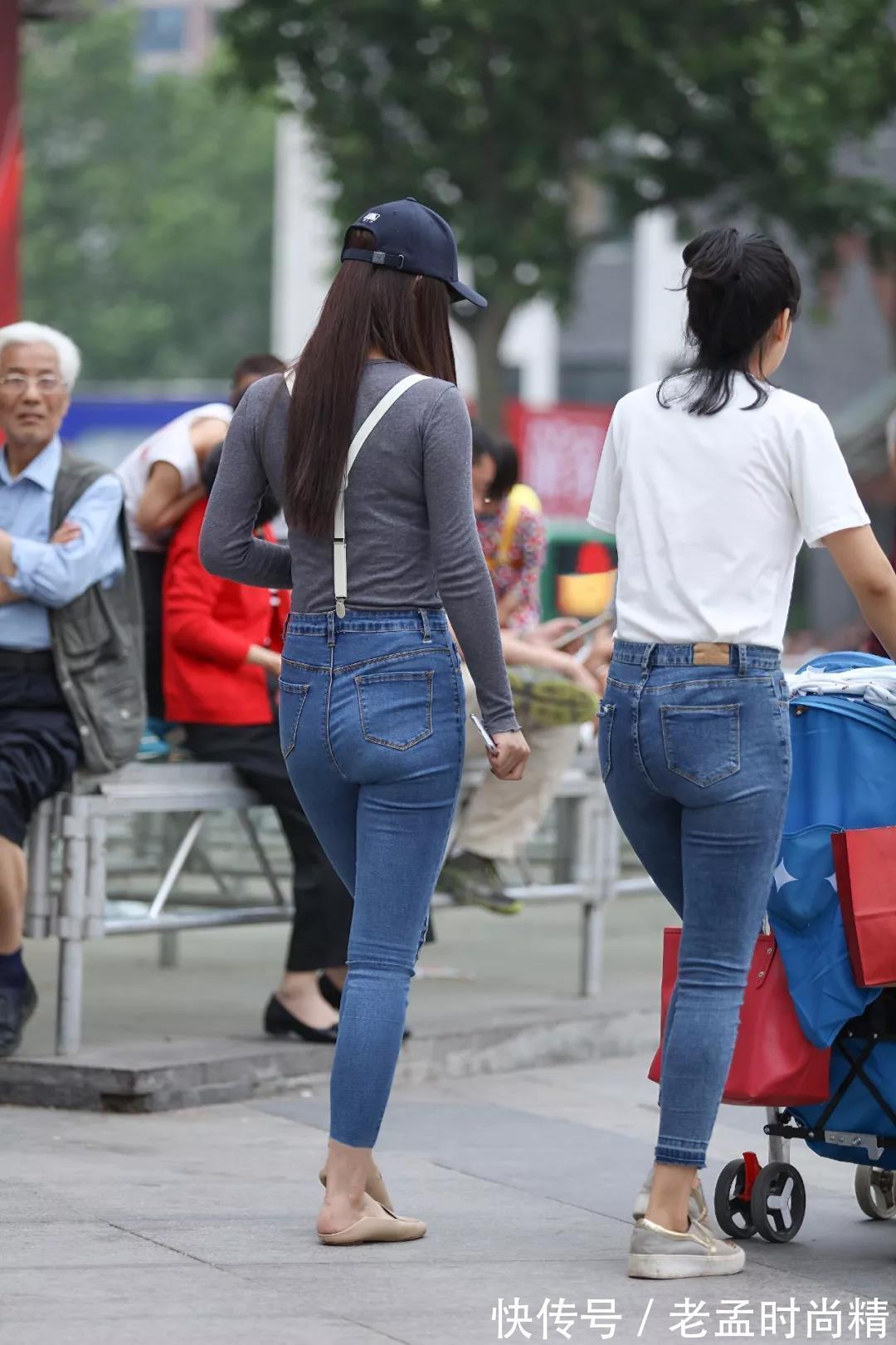 性感|街拍：穿牛仔裤的性感美女