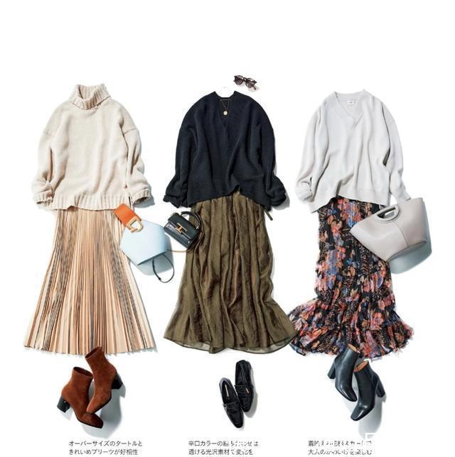 毛衣不用叠穿也能美!日杂示范的“搭配思路”,处处透着小心机