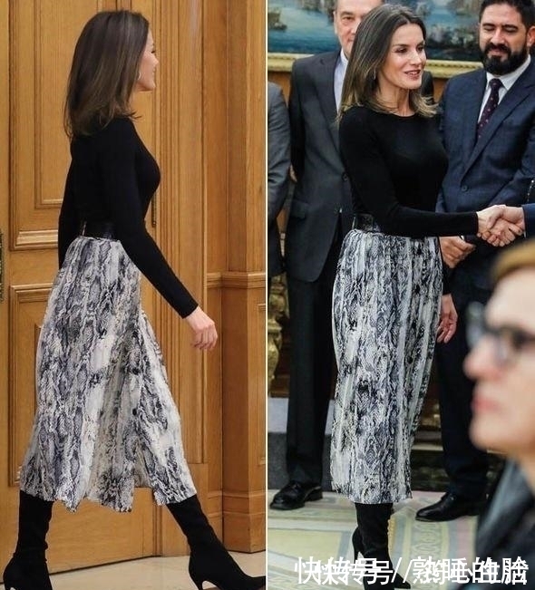 蕾丝|被西班牙王后气质惊艳,四百多蛇纹裙穿出四千块大牌范,太高级