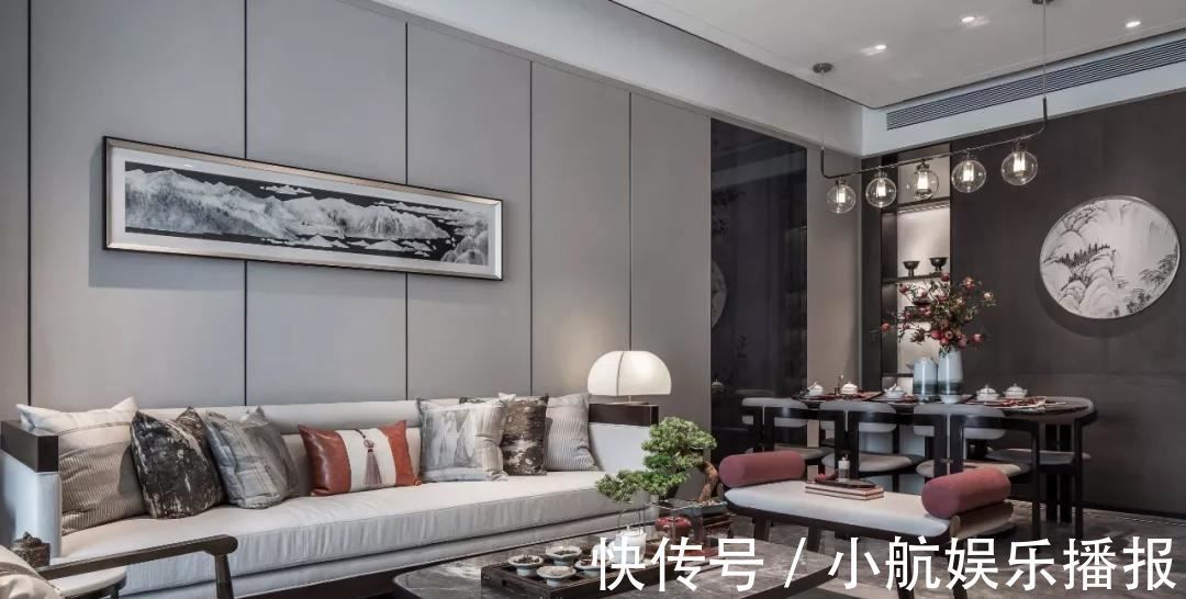 效果图|118平现代中式风格装修效果图淡雅空间魅力四射