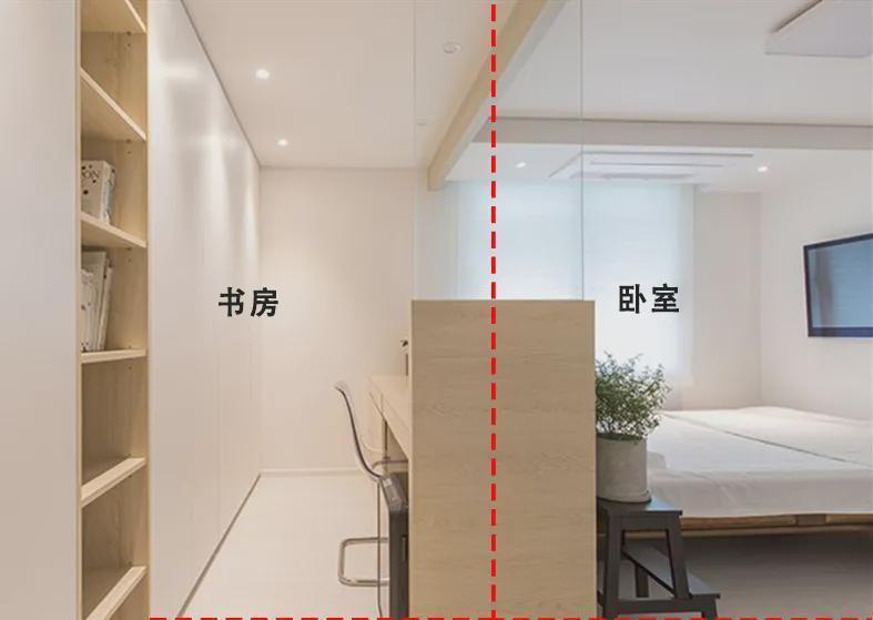 衣帽间|直到完工，才知道媳妇多有眼光，床头做书房，中间隔断半墙半玻璃