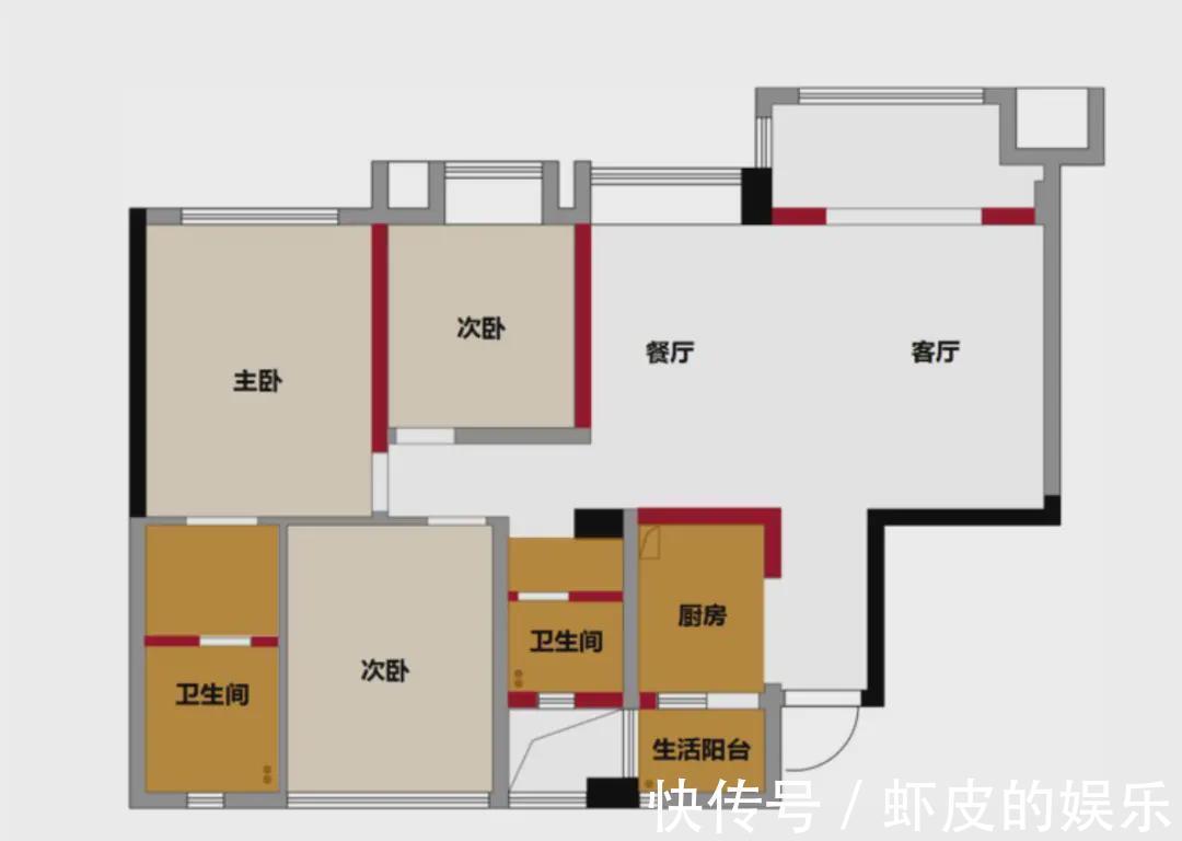 厨房|客厅做交互式设计确实很不错，空间通透，布局灵动，非常实用