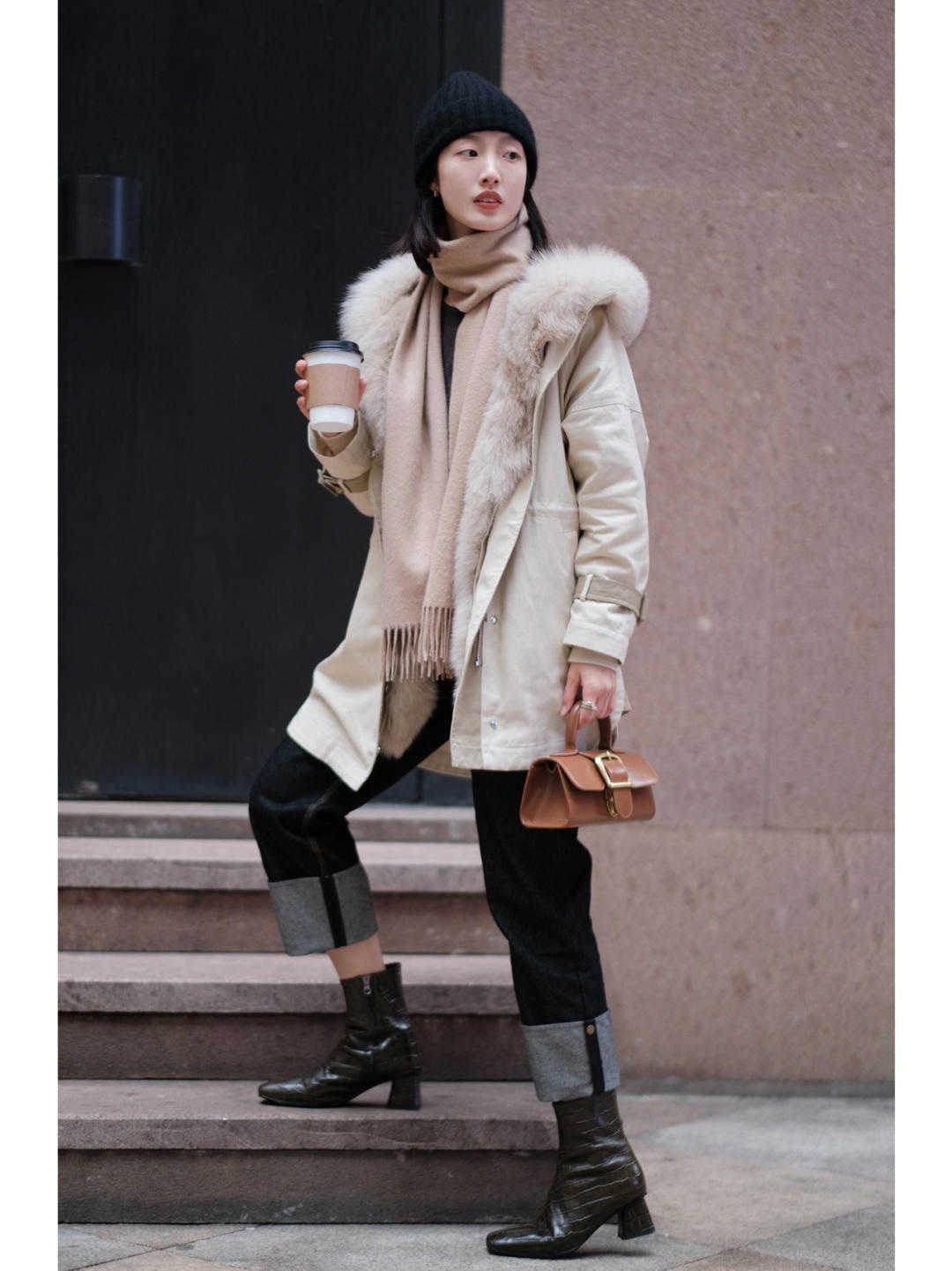 短靴|大衣+靴子是立冬的标配,高档有气质,时髦又保暖