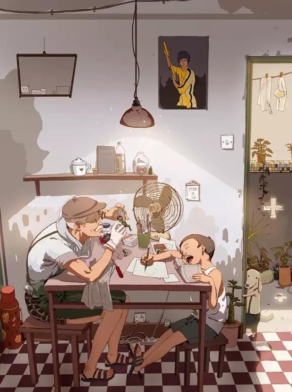 插画|一组让80、90后泪流满面的插画,看着看着就沉默了