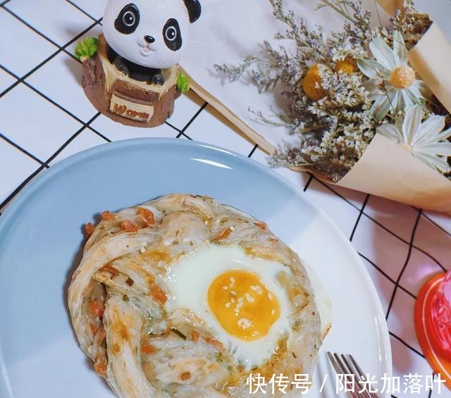火腿|懒人最爱！手抓饼换个做法，有颜又好味！