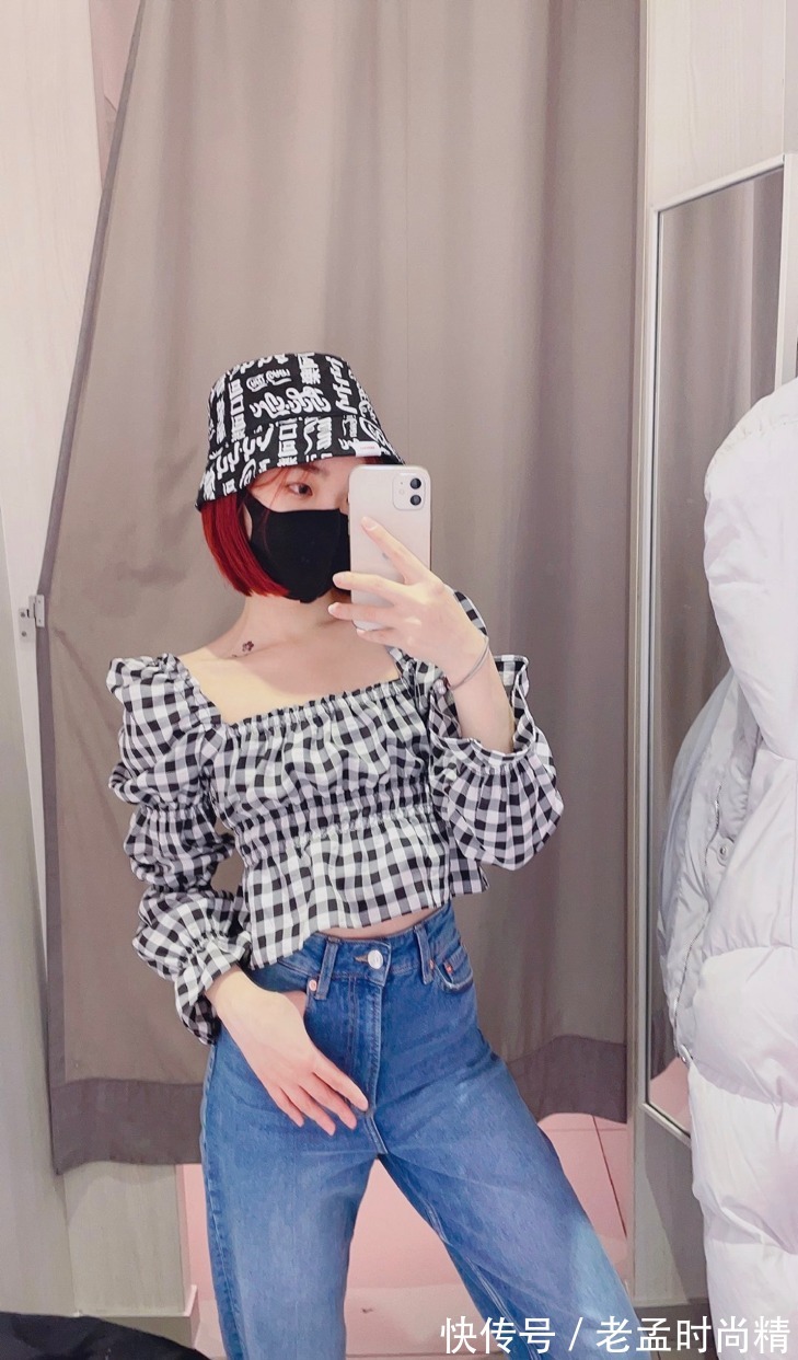 时髦|方领上衣百搭还显瘦,配裤子裙子都很时髦