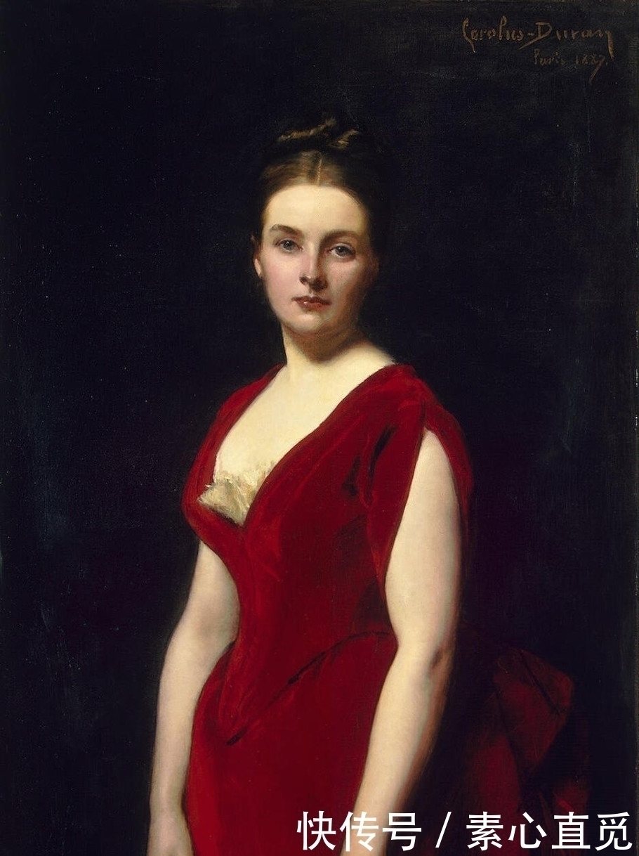 肖像$法国画家,查尔斯·奥古斯特·埃米尔·杜兰德,油画作品欣赏