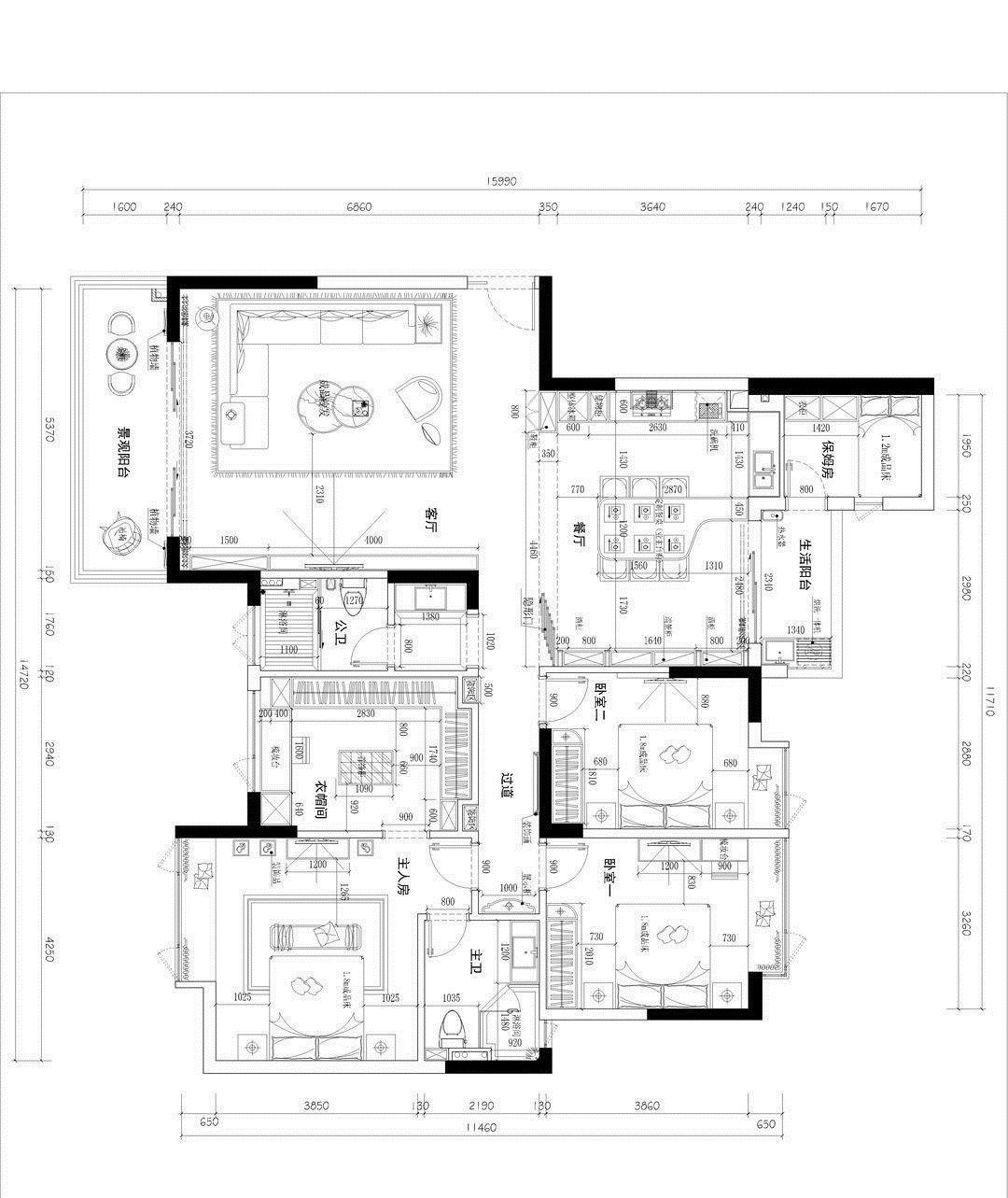 重点|190平方米的大平层,用流畅的动线,窥见别样的雅致