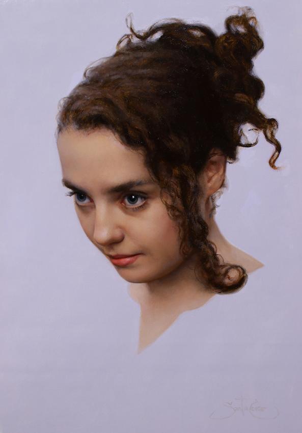 Cesar!古巴裔美国画家Cesar Santos人物肖像的作品