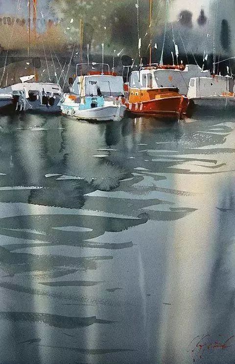 风景&轻盈、通透的谢尔盖.库尔巴托夫风景水彩画