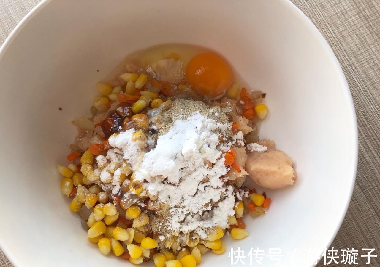 低脂美味的鸡肉丸,加入时蔬煎一煎,一口一个好吃到停不下来