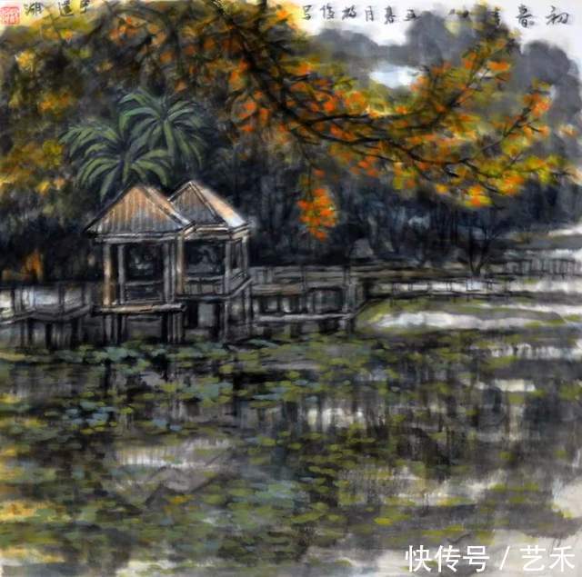 东莞市#画家杨俊——山水自然清雅，温婉柔情作品选