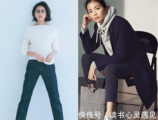 针织衫 容易被忽视的藏青色,没想到秋冬季穿搭,时尚感十足还显瘦!