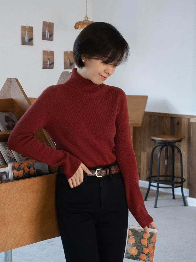 搭配|女人年过40更要注重保暖,来试试这些高领衫搭配,保暖时髦显气质