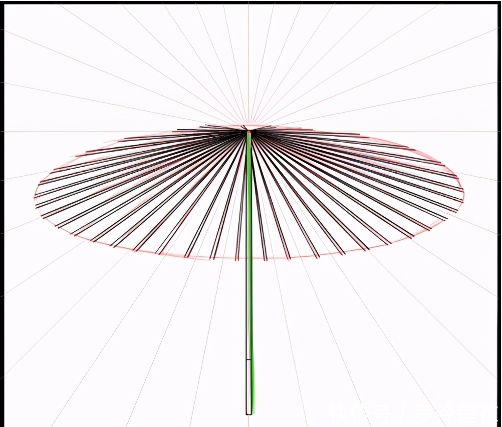 椭圆形|动漫日系雨伞怎么画？教你用集中线尺画一把日本雨伞！