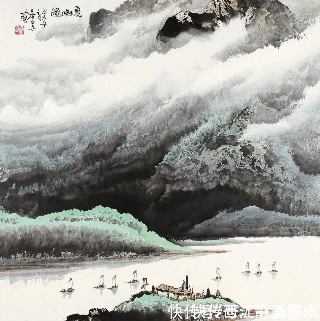 云山雾海@春晚绿野秀 岩高白云屯:这位岭南派画家笔下的云山雾海,厉害了