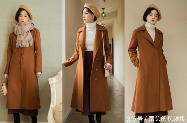 大衣+针织衫+短靴,这样搭很暖和也很美!