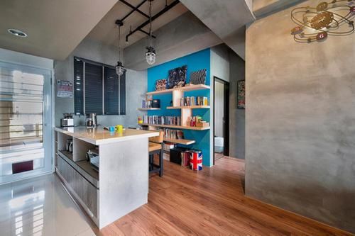 亮点|62平工业Loft，全屋装修毛坯风，墙壁像是混凝土，实在太酷了