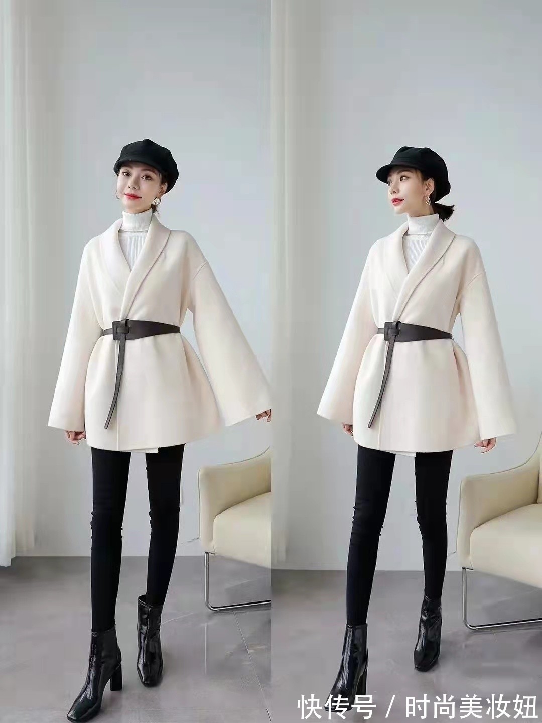 大衣|短款大衣才是小个子冬季必备,“上短下长”洋气显高,太好看了