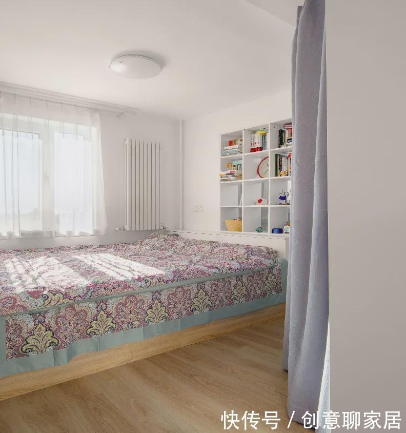 玄关|套内46㎡老破小,面积虽然不大,却挤出两室一厅,不仅好看还省钱