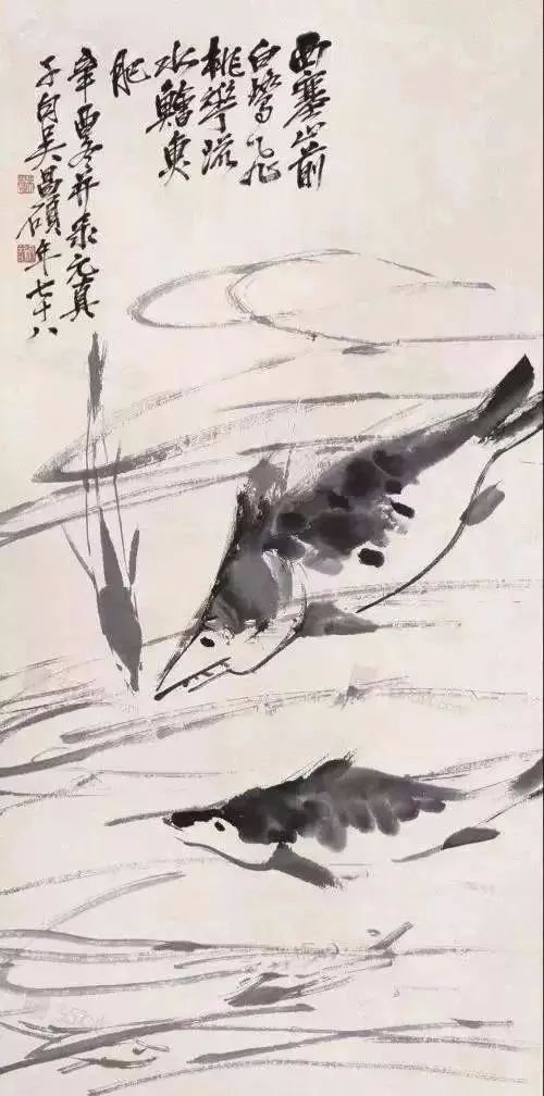 大鲶鱼@吴昌硕、齐白石、张大千、潘天寿等大家画的鱼,拍案叫绝