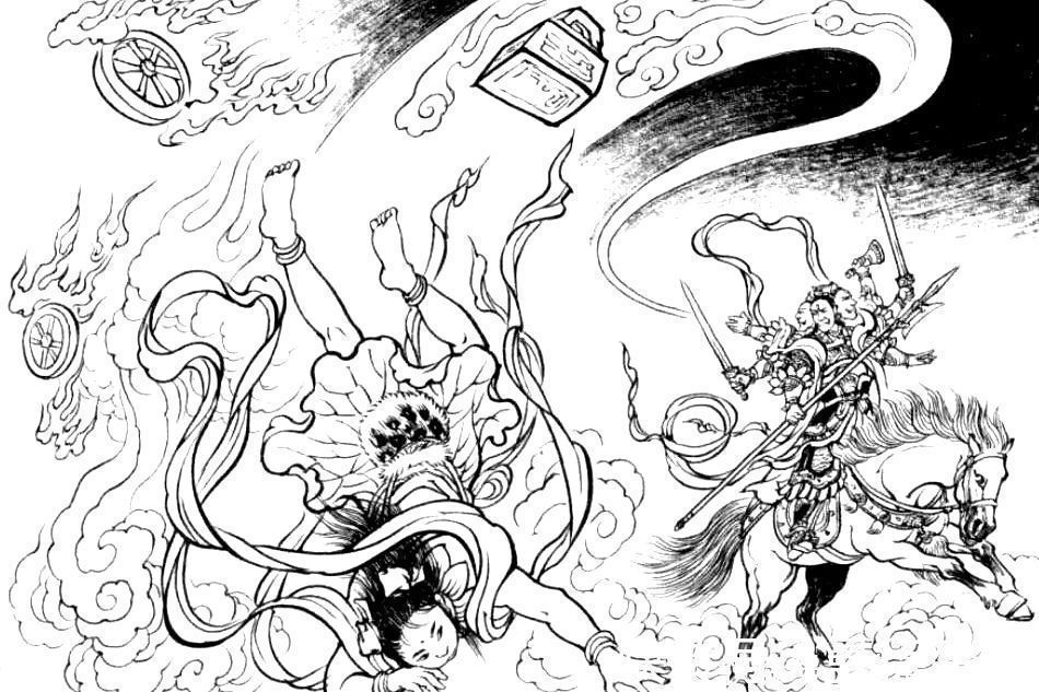 哪吒$封神演义无敌人仙法宝,哪吒被打成痴呆,杨戬玄功护体也差点送命